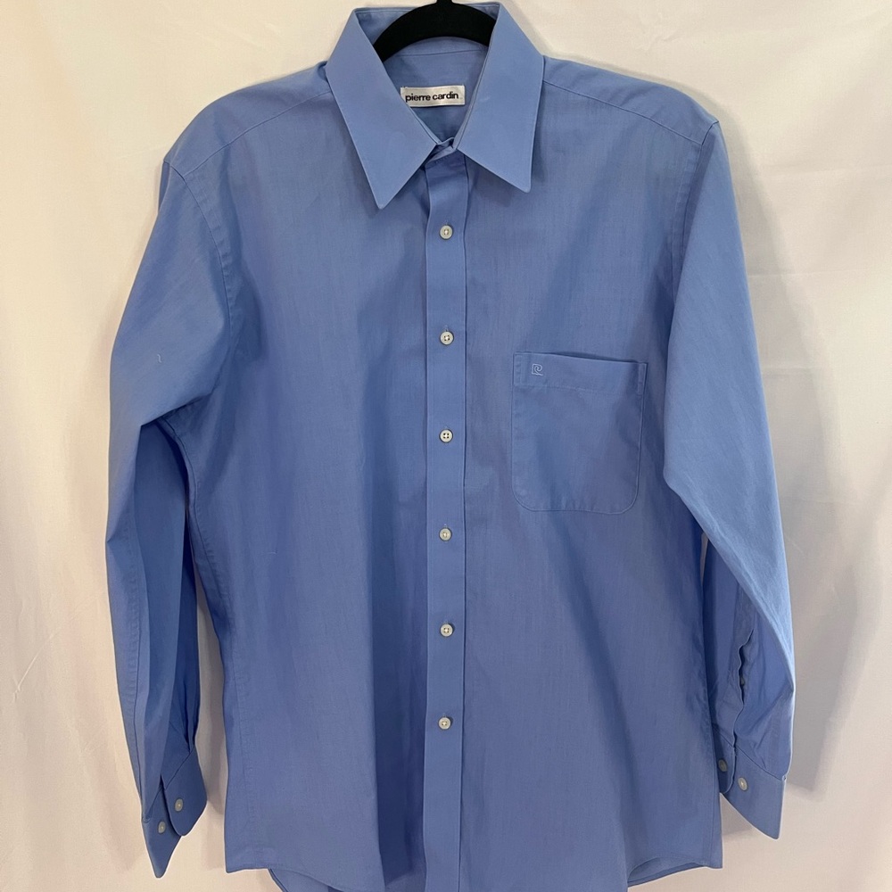 Pierre Cardin Men's Classic Light Blue Dress Shirt Sz 15.5